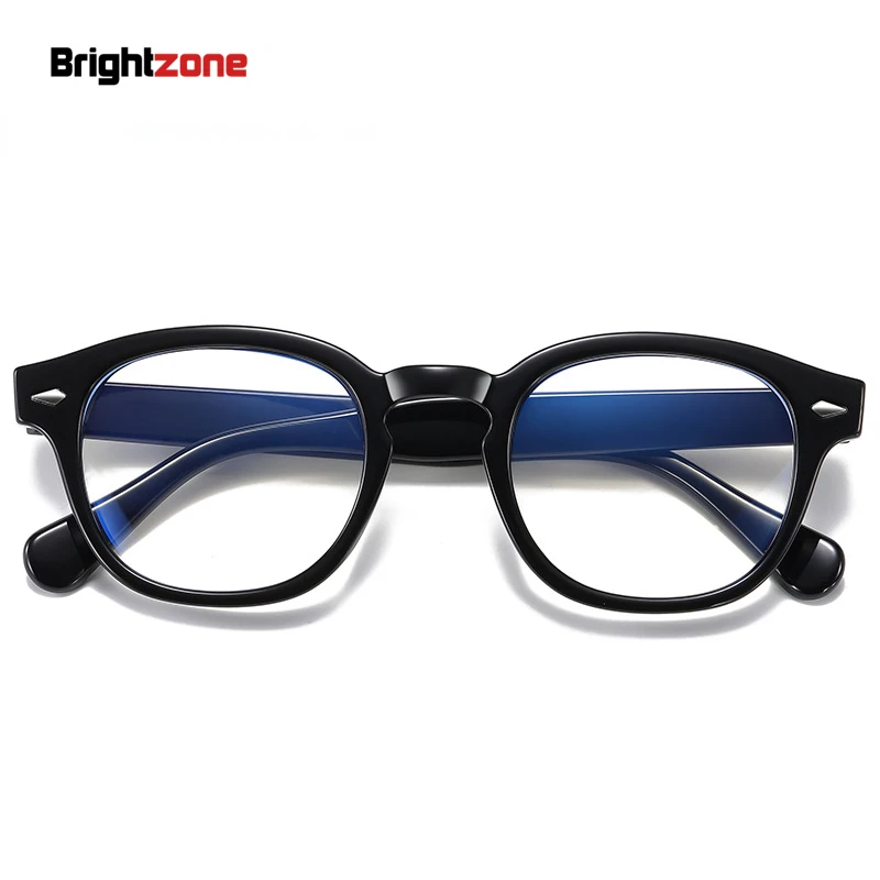 New Square Plano Anti Blue Light Round Eye Glasses Spectacle Frame Gaming Mobile Computer Goggles Myopia Prescription Eyeglasses