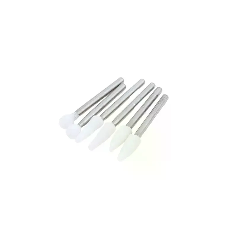 /ACR/12Pcs/Box White Stone Polishing 2.35mm Cone/Flame/Round Shape Abrasion Bur For High Speed Tools 1.6mm For Dental Porcelain