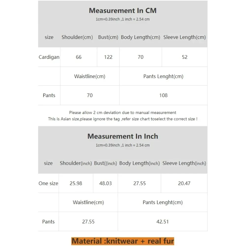 طقم سراويل طويلة سترة سميكة دافئة الطبيعية ريال فوكس الفراء الأصفاد معطف 2024 موضة جديدة الخريف الشتاء محبوك سترة المرأة