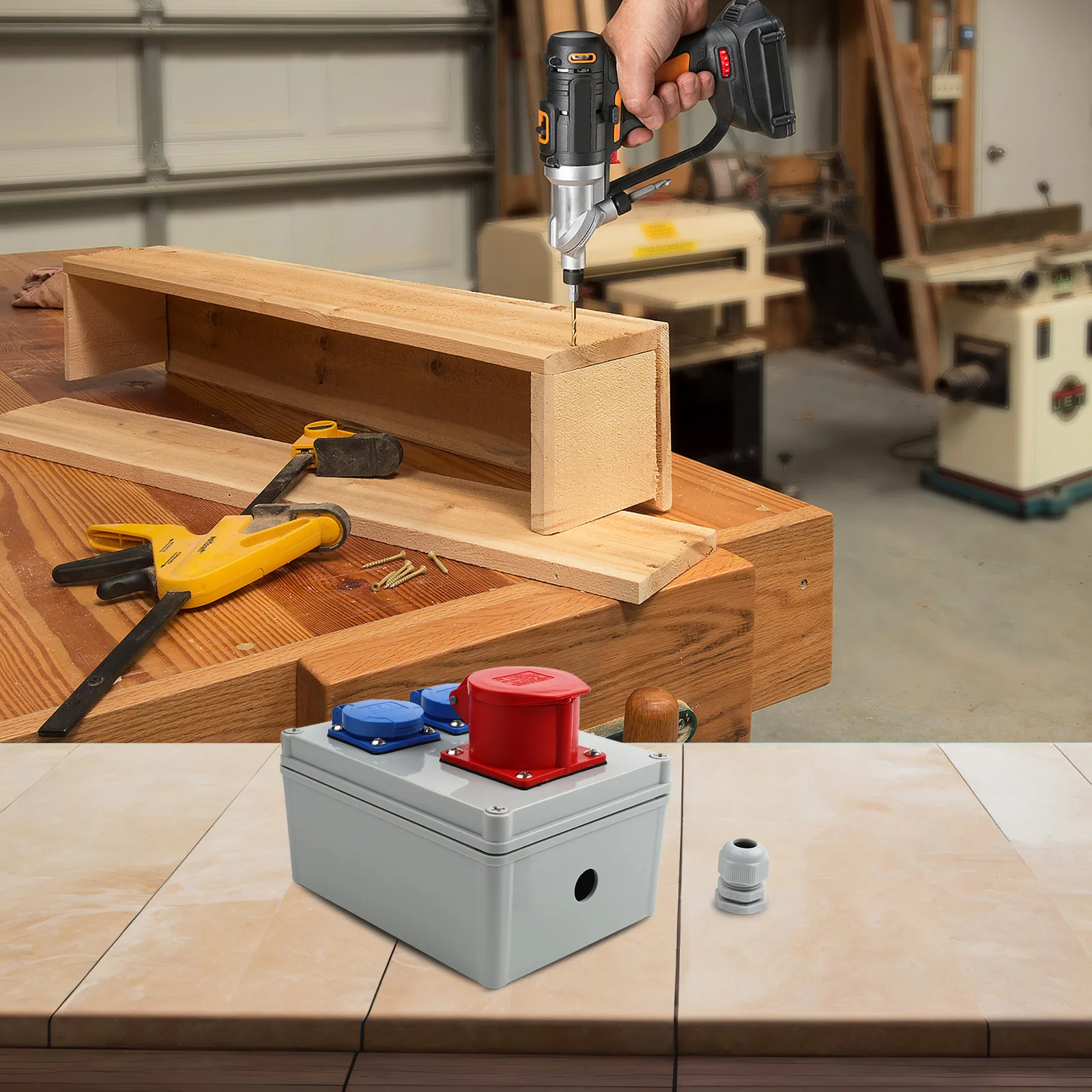 

For Construction IP44 Distribution Box Compact And Robust Design High-quality Materials For Workshops For Construction Sites