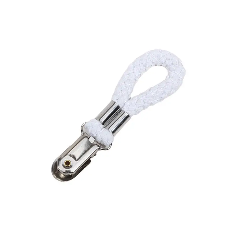 1/2PCS Bad Handtuch Clips Geflochtene Mehrzweck Kleiderbügel Bad Baumwolle Schleife Handtuch Clip Metall Clamp Küche Hause lagerung – Detail 15