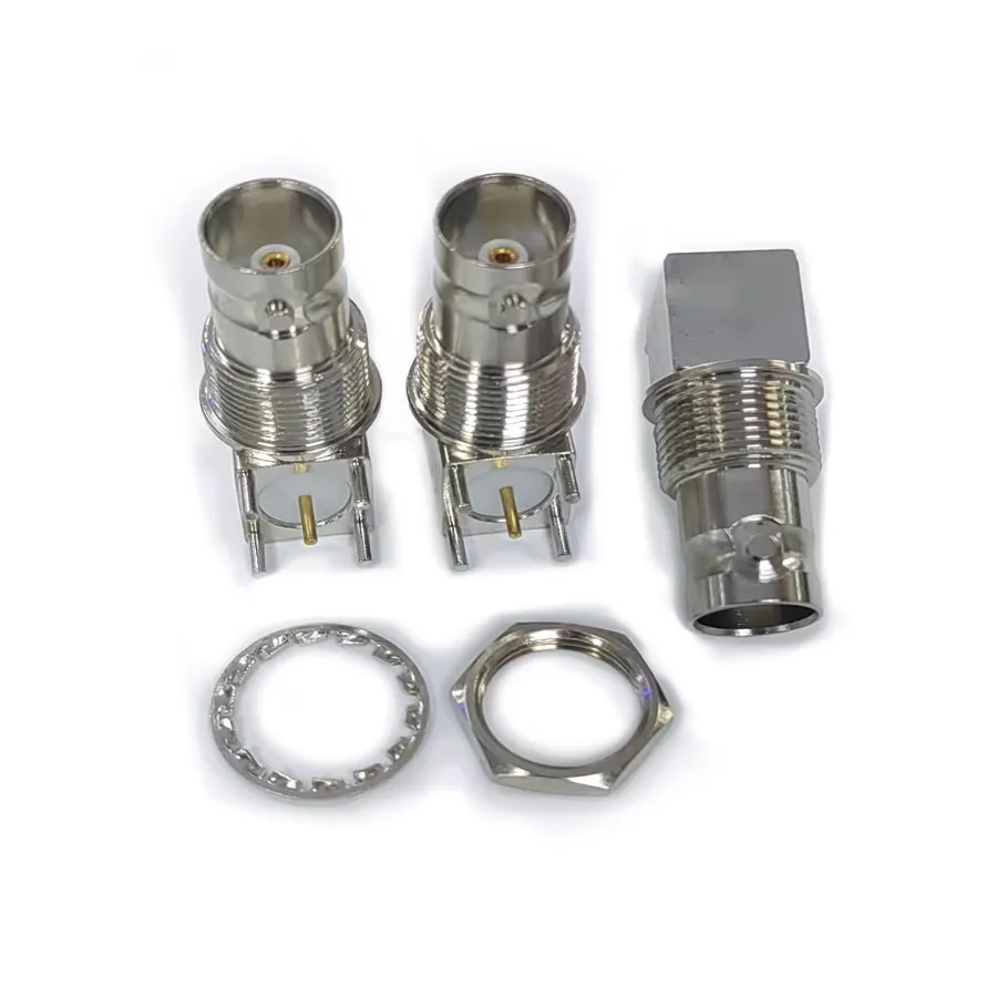 10 SZT./Lot Gniazdo/Przejściówka BNC-KWE BNC Żeńskie 50/75ohm Do Montażu Panelowego Adapter Koaksjalny 90 Stopni Do CCTV — zdjęcie 4