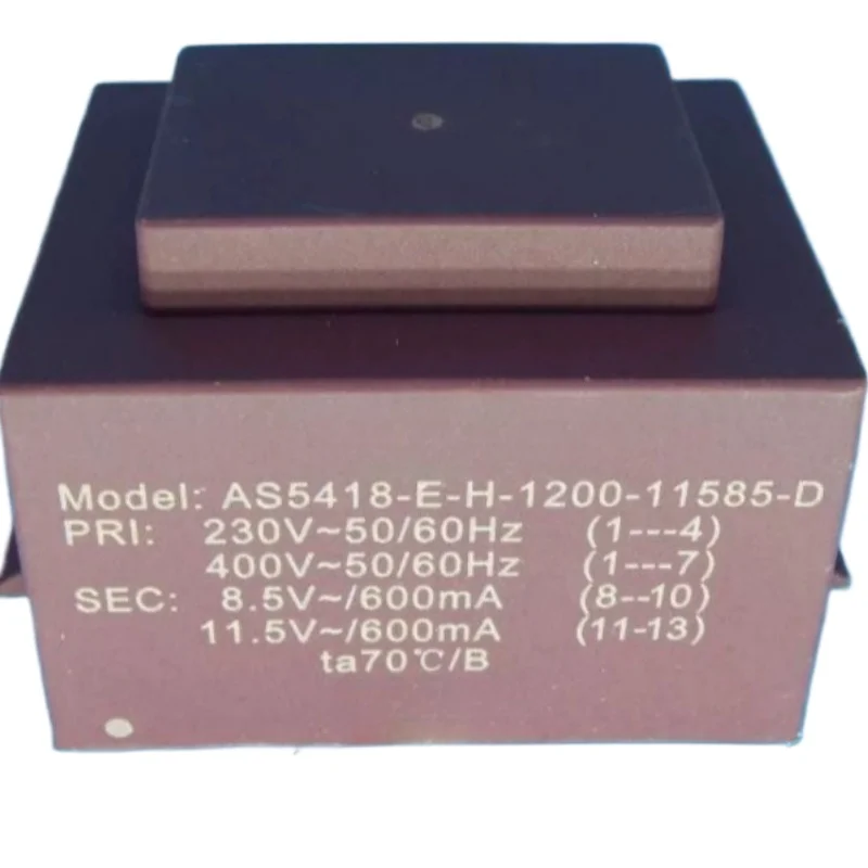 Custom AS5418 12VA Transformer 0-230V 400V Input 8.5V 11.5V Output Replacement for B1406090 Low Freq
