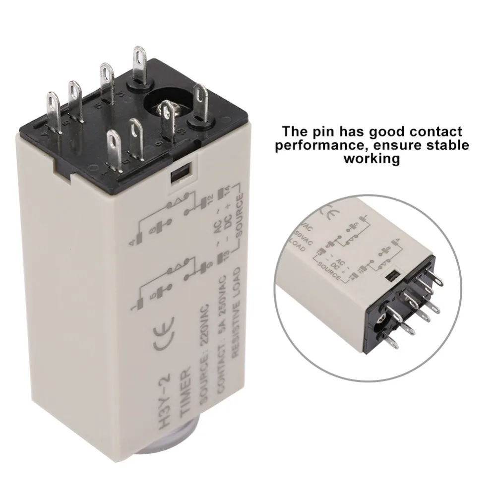 Delay Control H3Y-2 Time Relay 10s AC 220V Timer Time Relay 8Pin Delay Timer Relay Timing Applications