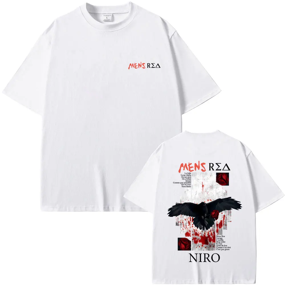 

Rapper Niro Mens Rea Album Graphic T-shirt OX7 T Shirts Men Women Hip Hop Fashion Pop Music T-shirts Male Casual Vintage T Shirt