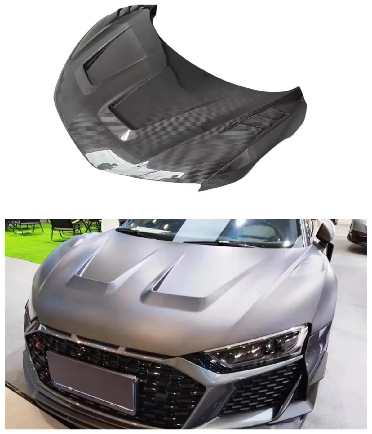 Carbon Fiber 1016 Style Engine Hood for New Au-di R8 2017 Car Bonnet