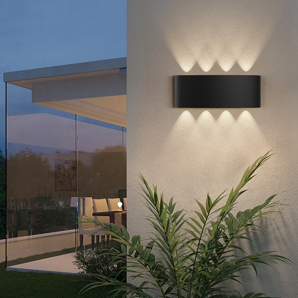 LED Wall Light Outdoor Indoor 2W 4W 6W 8W 10W AC85-265V Up Down White Black Modern Light For Home Garden Bedroom Corridor