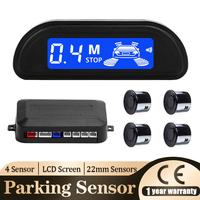 Hippcron Car Parking Sensor Kit With Auto Parktronic Reverse LED Monitor 22mm 4 Sensors Radar Detector System Backlight Display
