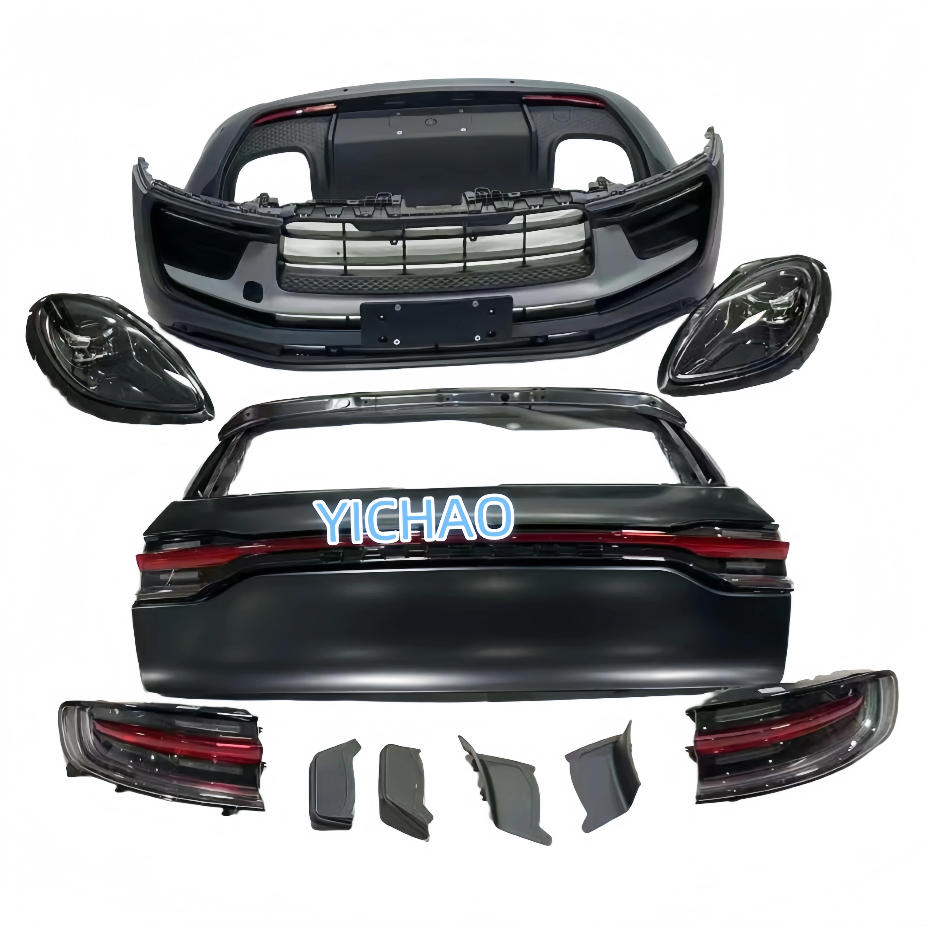 

Upgrade package for Macan, including headlights, rear taillights, front bumper, rear bumper, rear tailgate