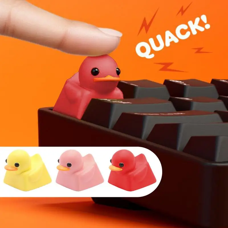 

Чехол для клавиши с уткой, механическая клавиатура, одинарный полимерный колпачок для ключей с уткой, запасные части, милый декор, игровые аксессуары, общая совместимость