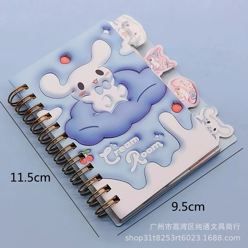 20pcs Sanrio My Melody Diary Notebook Cartoon Series Kawai Kuromi Cinnamoroll Cartoon Student Portable Notebook Children\'s Gift