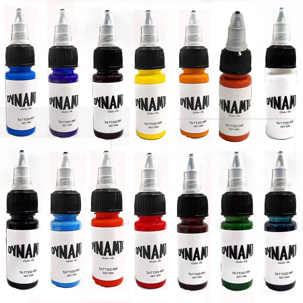 15ml 14 colores pigmento de tinta de tatuaje con caja Kits de tatuaje de arte corporal pinturas de belleza profesionales maquillaje suministros de tatuaje tinta de práctica