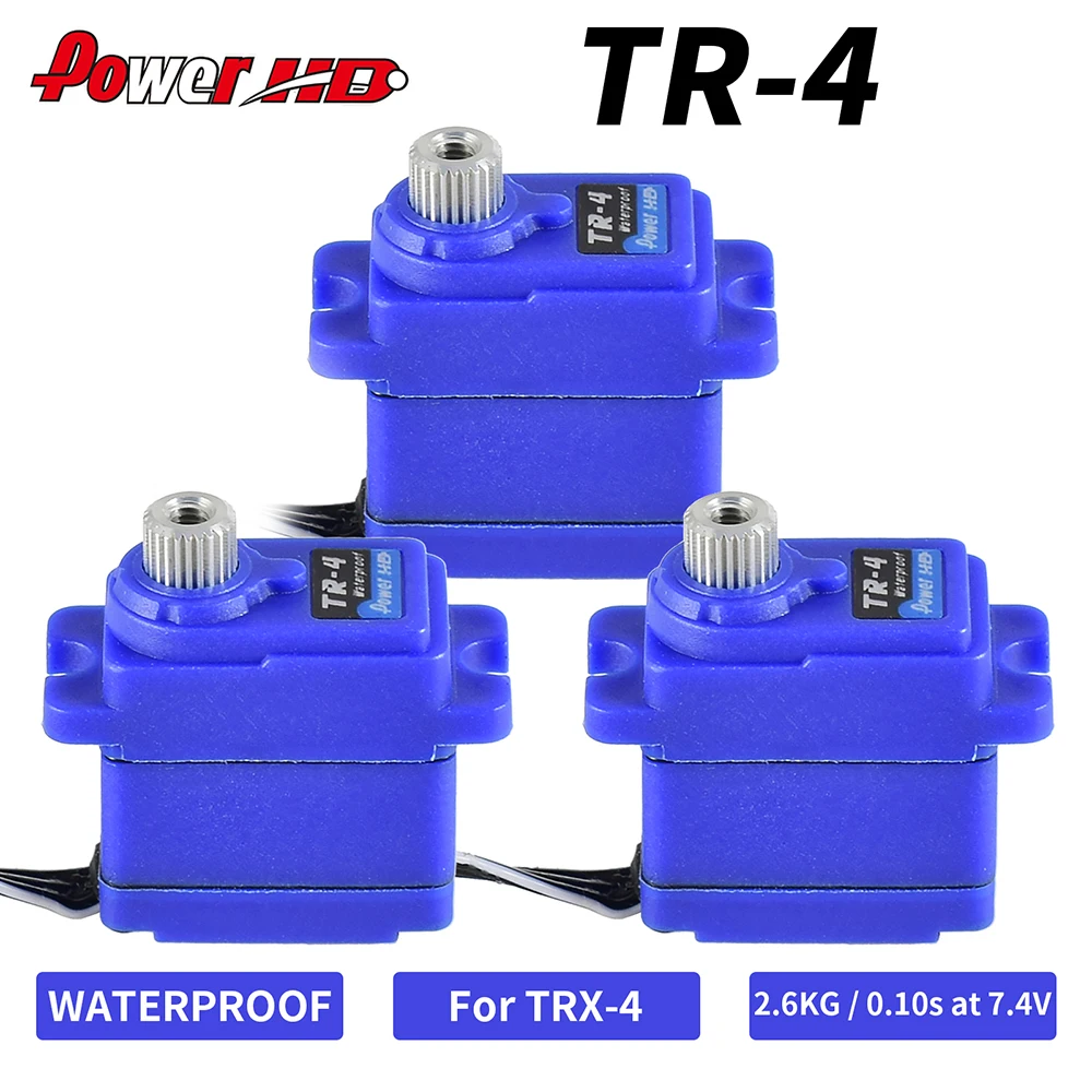 PowerHD TR-4 TR4 Mini 7.4V 2.6KG Waterproof Metal Gear Servo for Traxxas TRX4 RC Vehicles Model Parts Replaces 2065