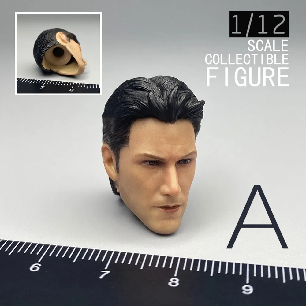 1/12 Aton Custom Hellblazer Constantine Male 2 Head Sculpture Carving Model Bottle Wine Cigar Accessories For Fans DIY Collect