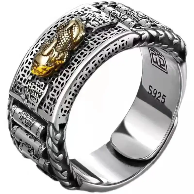 

Domineering S925 Silver Ring Men's Retro European And American Personality Original Silver Jewelry Ring Gift Wholesale