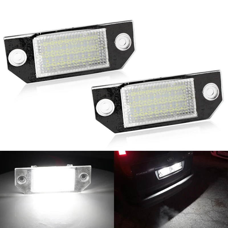 DC12V Car LED License Number Plate Light Lamp 6W 24 LED White Light Fit For Ford For Focus 2 C-Max