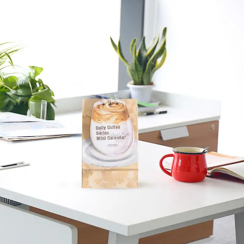 Spiral Desk Calendar Monthly Coffee Table Calendar Portable Desk Calendar Aesthetic Desk Calendar For School Work Classroom