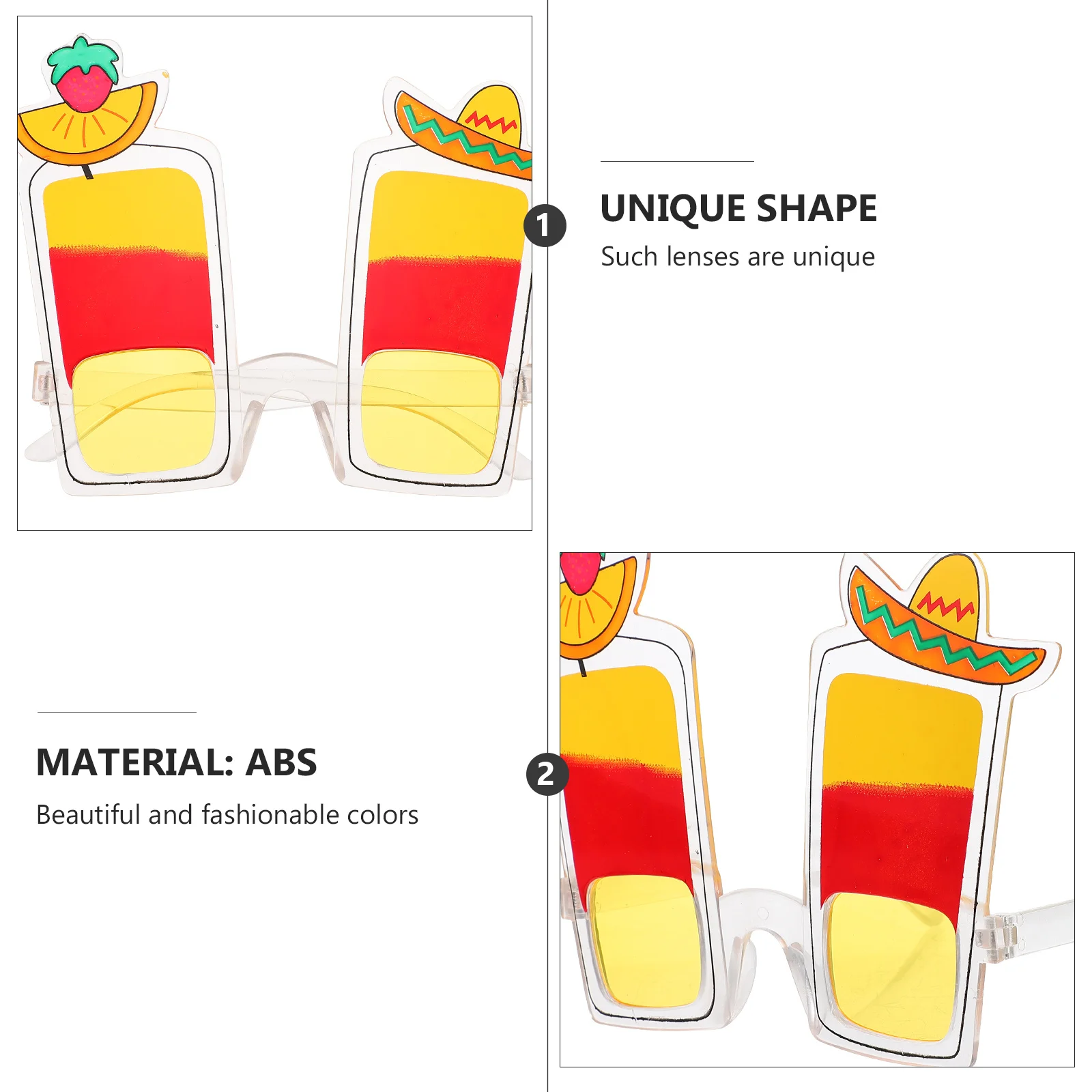 

1Pcs Straw Hat Party Glasses Cocktail Glass Shaped Funny Eyeglasses Photo Props Beer Festival Cosplay Supplies Oktoberfest