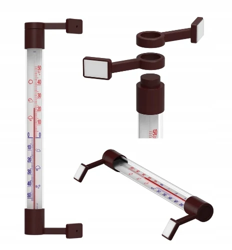 Bruine zelfklevende externe thermometer 22cm