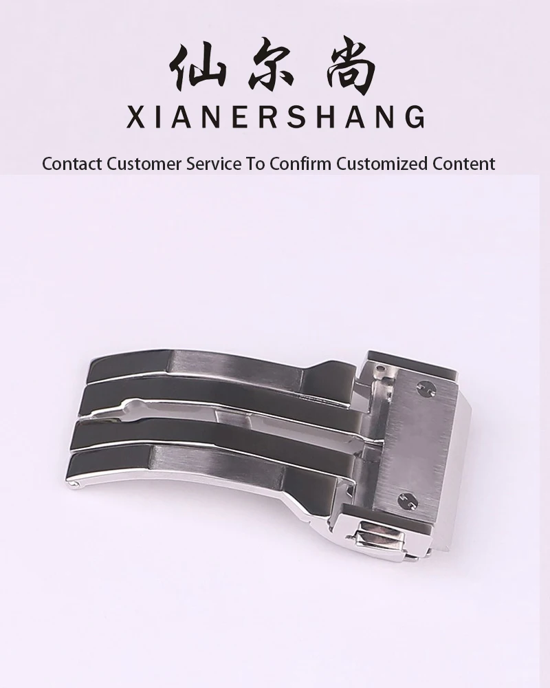 XIANERSHANG Men Custom HU-BLOT Watch Clasp 24MM 22MM 20MM 18MM Belt Buckle 316L Stainless Steel Folding Buckle Watch Accessories