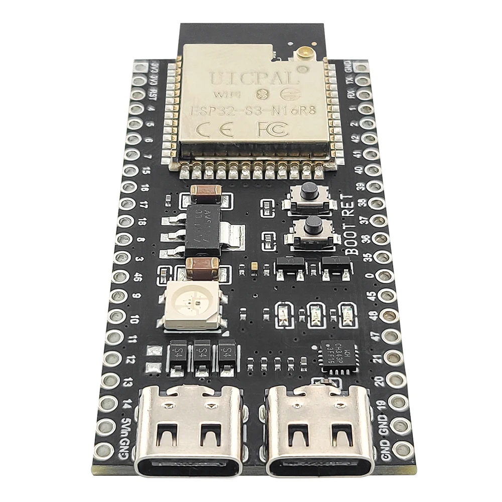 Płytka rozwojowa ESP32-S3 z modułem rozszerzonym zakresem Wi-Fi 2.4G do Internetu Rzeczy AI, ESP32-S3WROOM1 N16R8 MCU, 44-pinowa, Type-C, 8M PSRAM — zdjęcie produktu 5