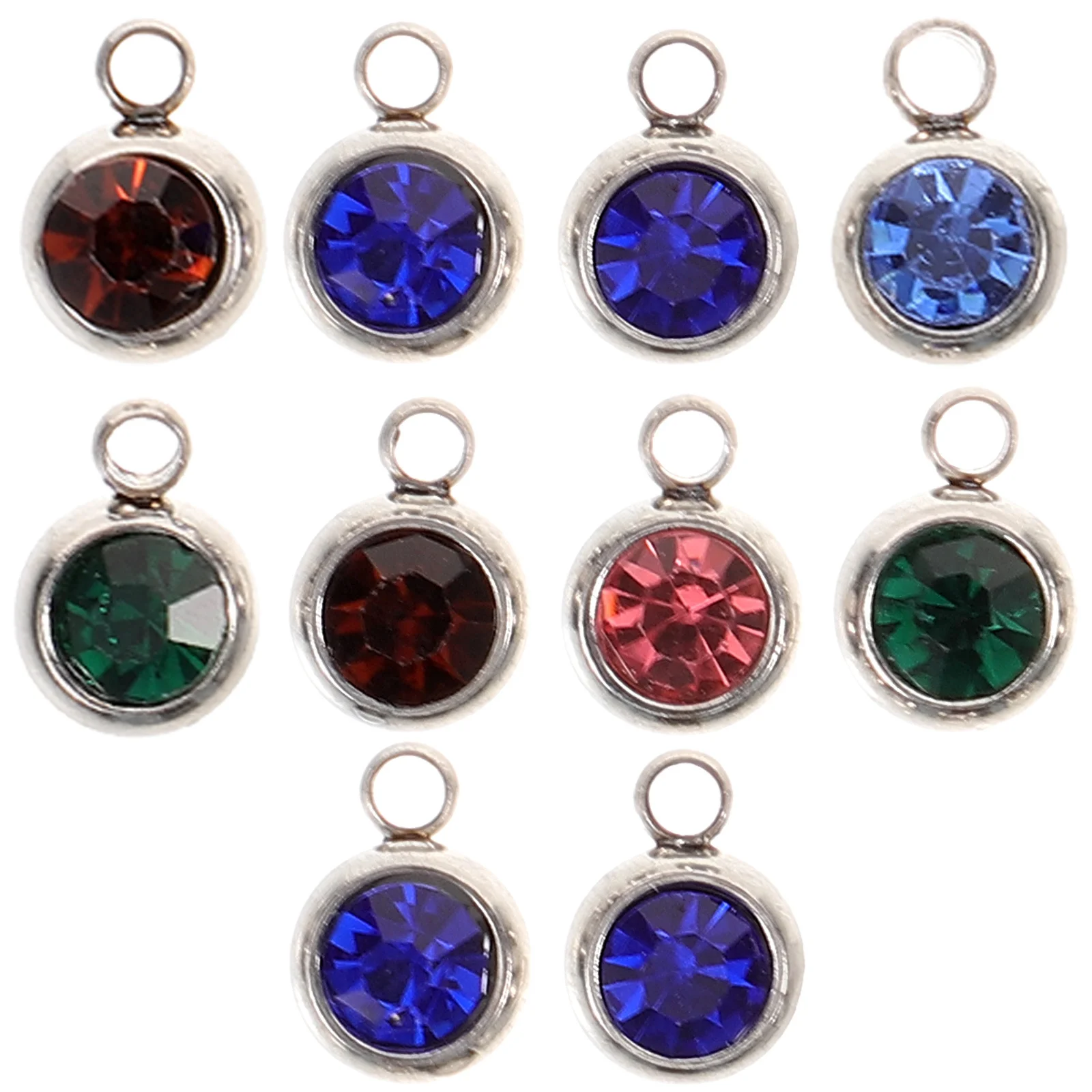 

10Pcs Colorful Zirconia Earrings Rhinestone Charms Decorative Pendants Jewelry Making DIY Accessories Necklace Bracelet Keychain