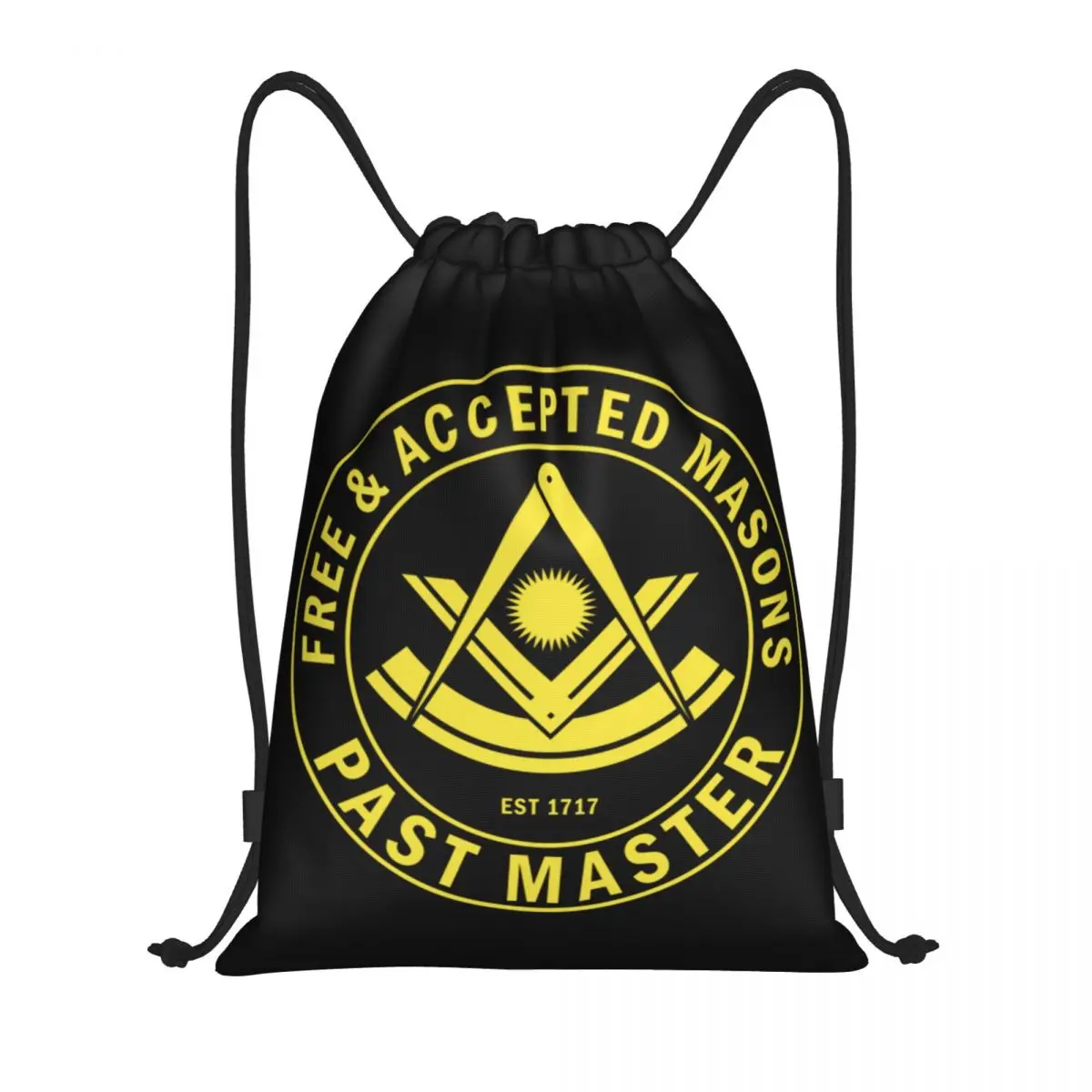 Masonic Freemason Drawstring Backpack Sports Gym Bag for Women Men Mason Freemasonry Training Sackpack