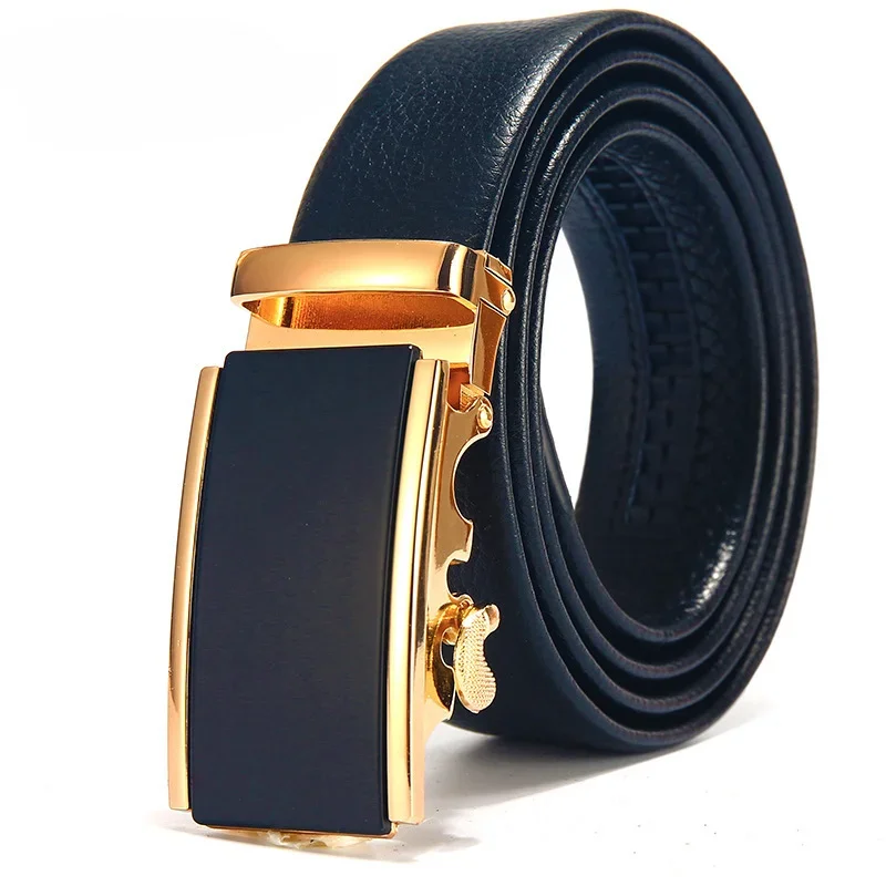 Fashion Automatic Buckle Belt for Business High Quality Male 130 140 150 160 170 cm Plus LONG Large Size Men's PU Leather Belt