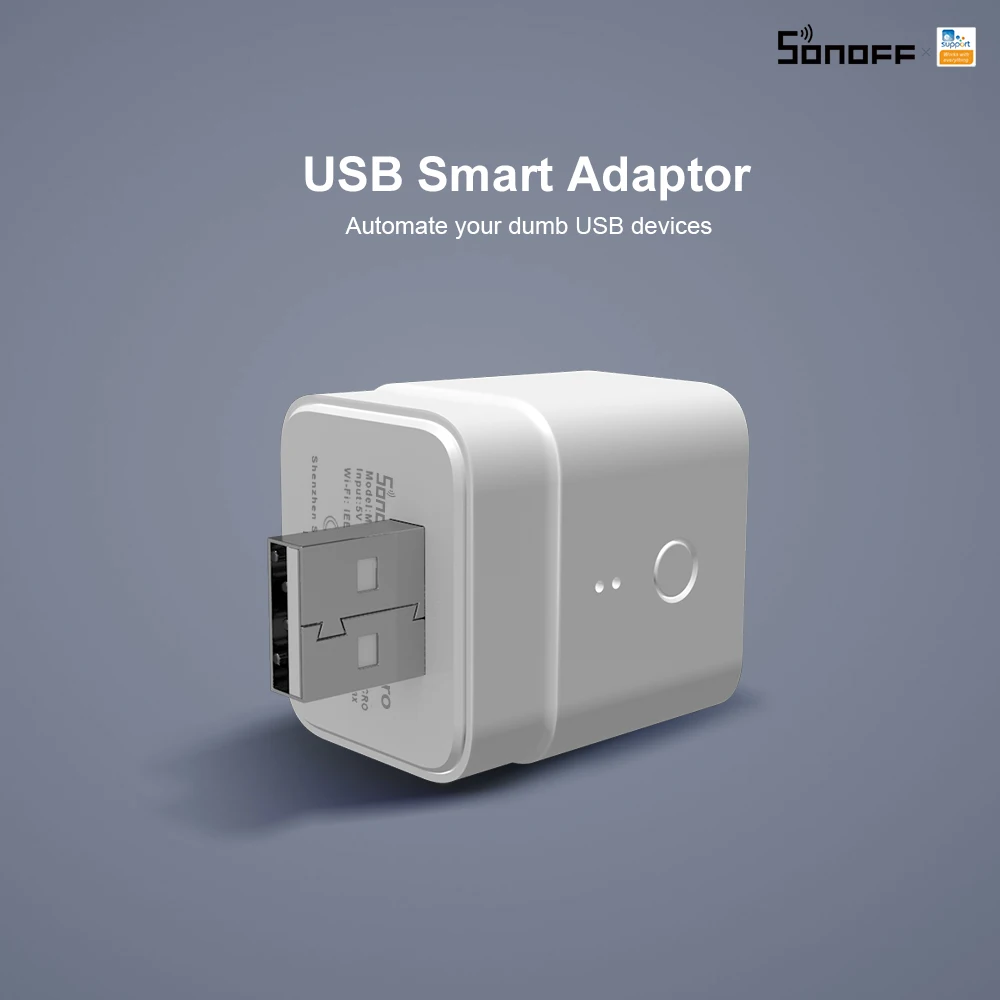 SONOFF Micro 5V Wireless USB Smart Adaptor Smart Home Remote Contorl Switch via eWelink APP Google Home Alexa Voice