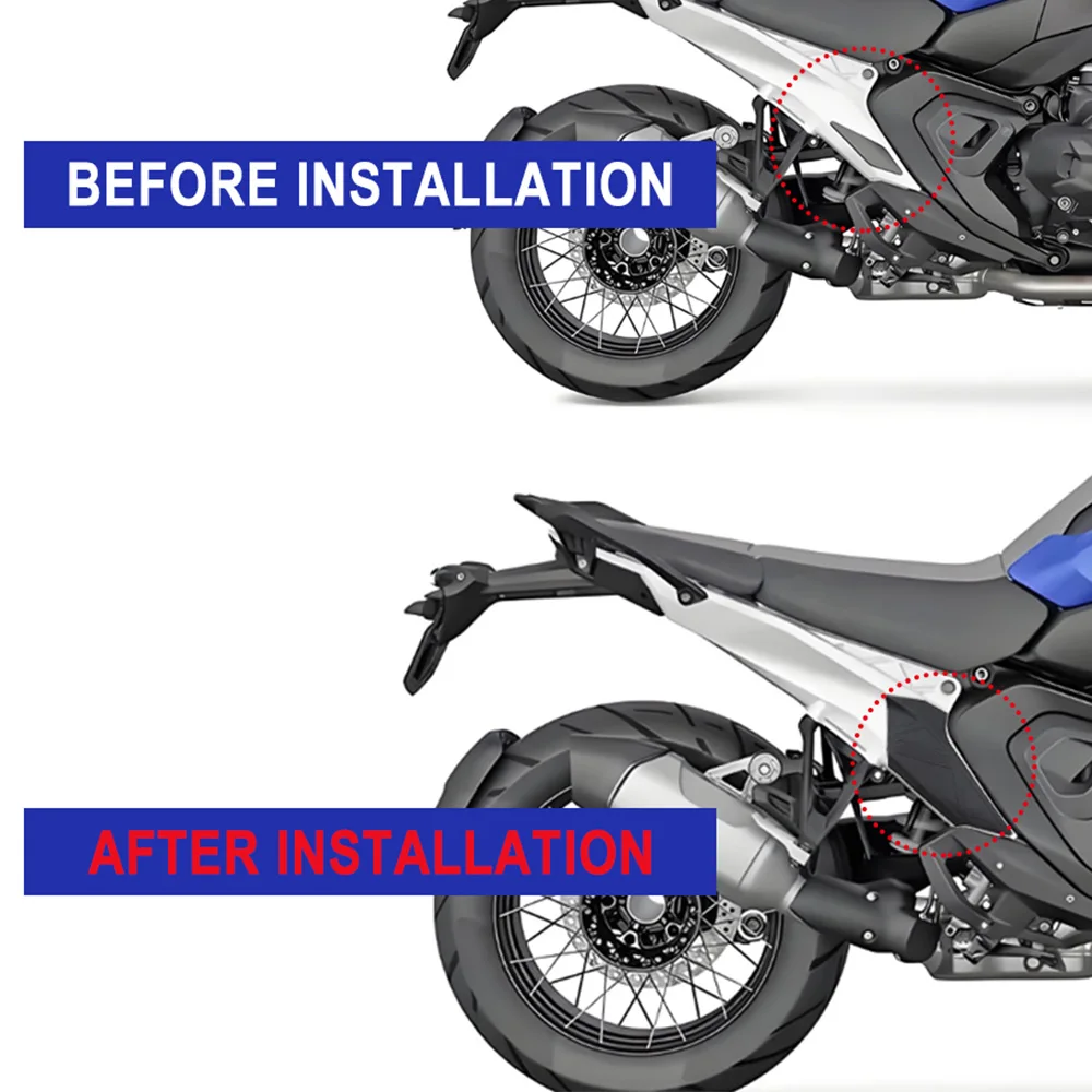 For BMW R 1300GS R1300GS R 1300 FOR GS Motorcycle Side Frame Panel Guard Protector Left Right Fairings Cover Black Carbon