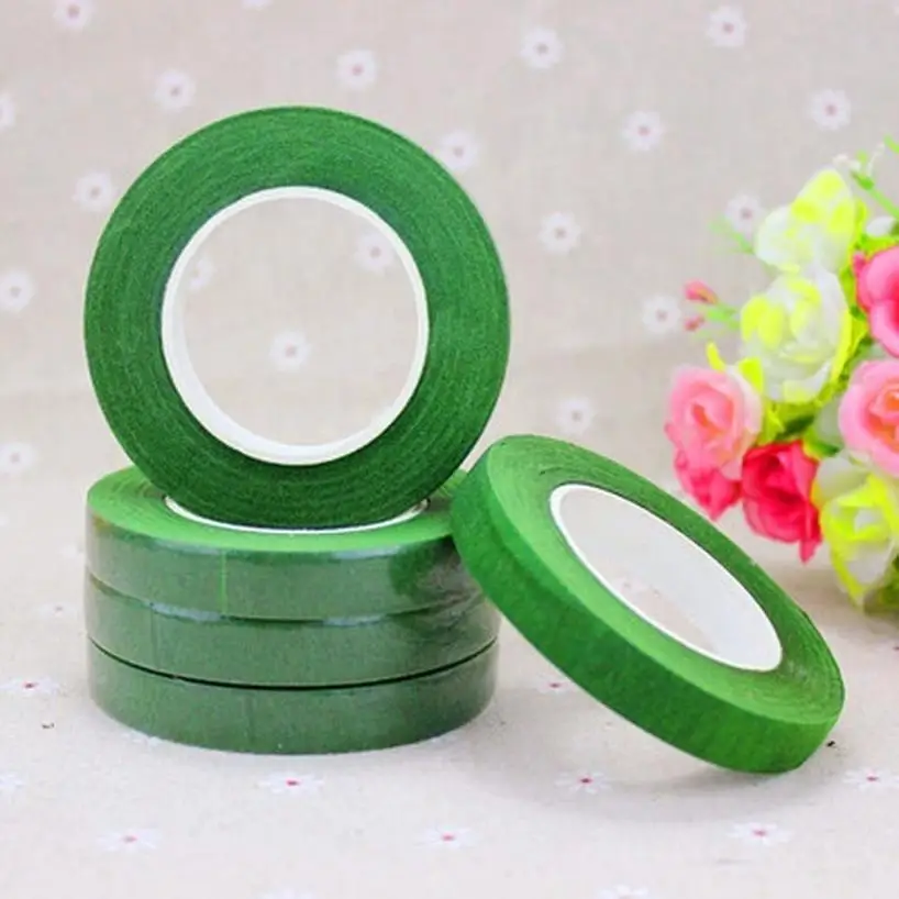 3 Rolls 30M Handmade Floral Adhesive DIY Green Tape Flower Paper Flower Simulation Flower Tape Simulation Plant Tape Paper