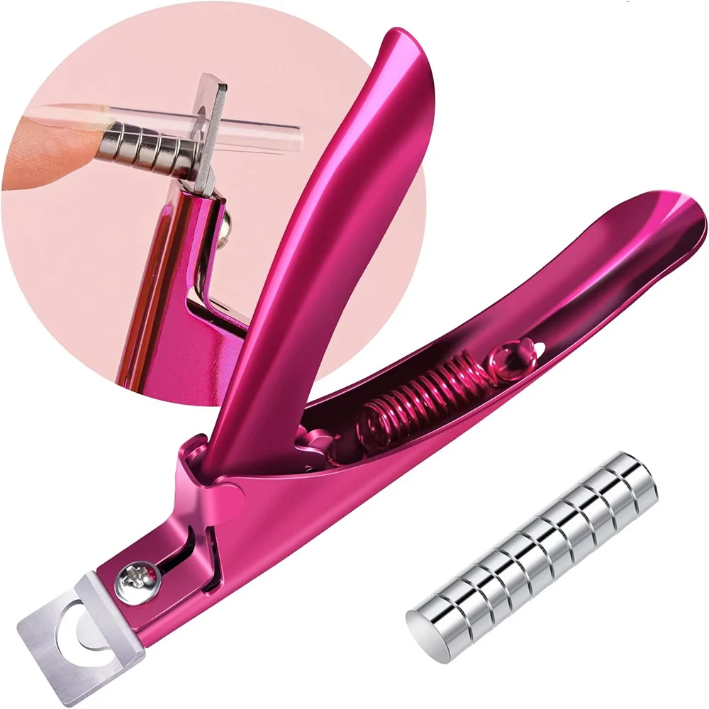 Profissional cortador de unhas falsas pinças de unhas pontiagudas cortador de unhas tipo acrílico aparador de borda de unhas falsas stainles