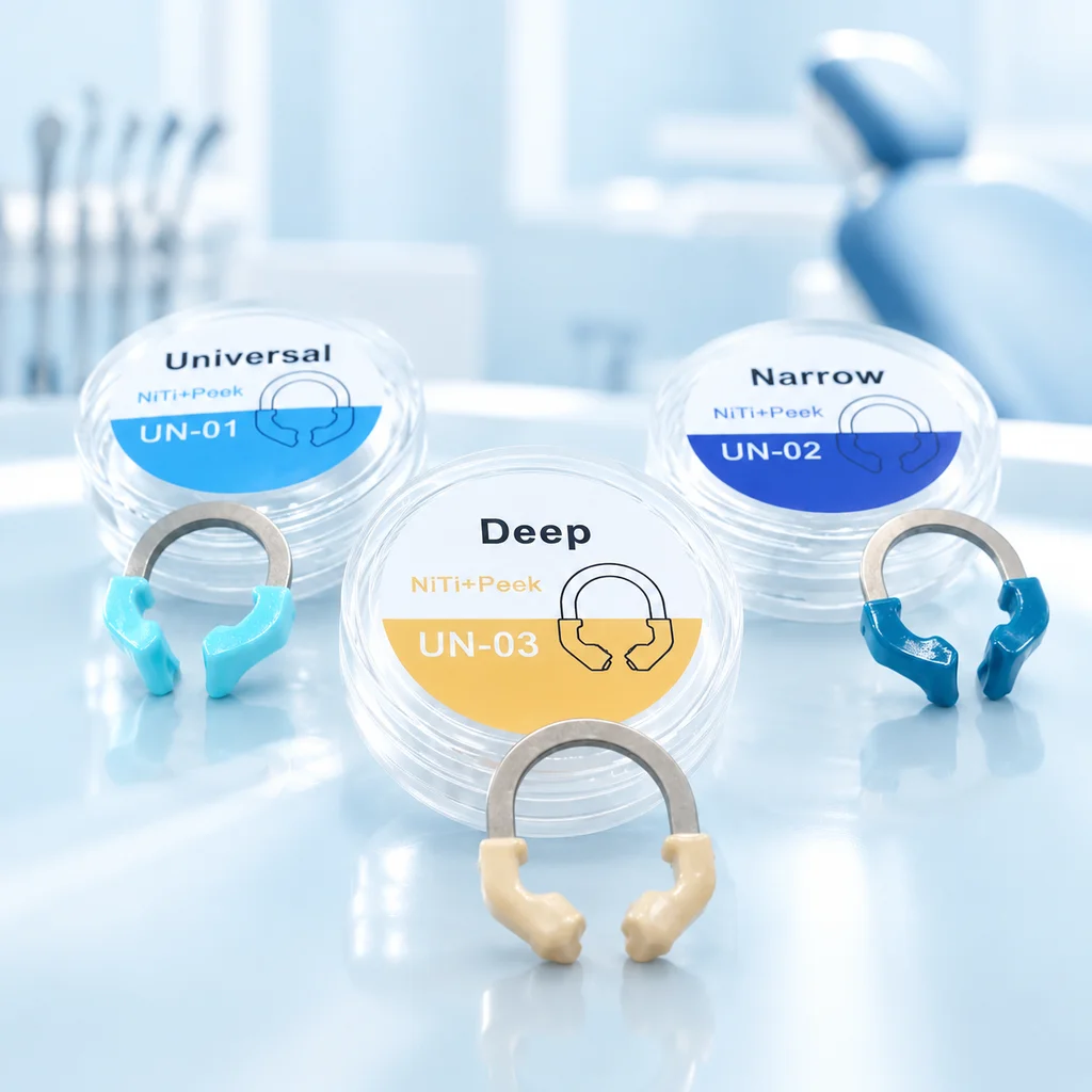 Dental Restorative Matrix Rings, Sectional Contoured Stainless Steel & Resin Clips, for Tooth Filling, Clinic Supplies, Ring Set