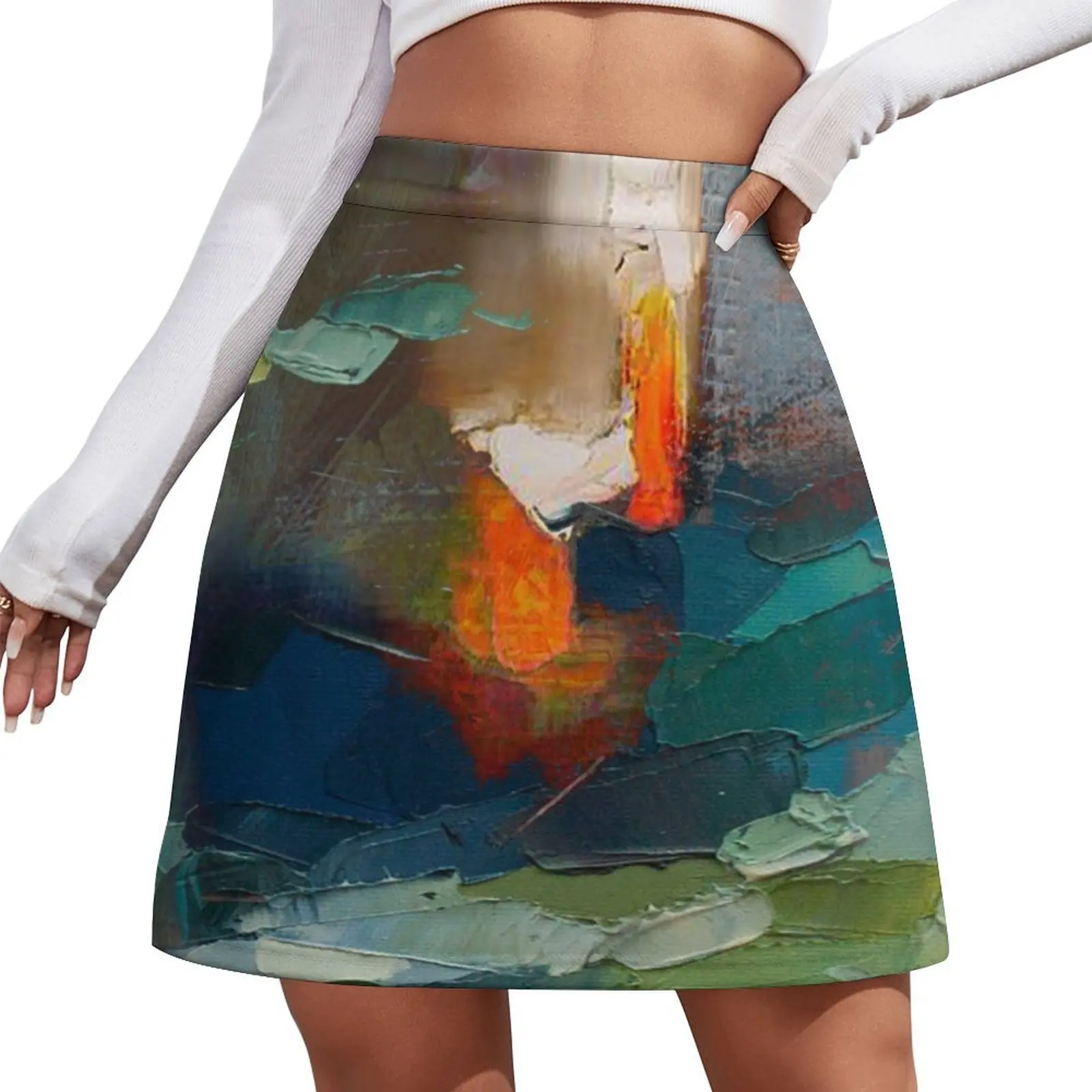 

FIRE -FLAMES FROM THE HEART Mini Skirt Korean clothing korean clothes ladies Women's dress Mini Skirt