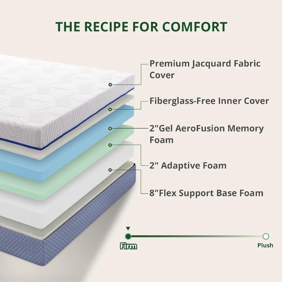 Twin XL Mattress for Small Bedrooms, Gel Memory Foam, Charcoal Gray, Cooling Gel Infused for Pressure Relief