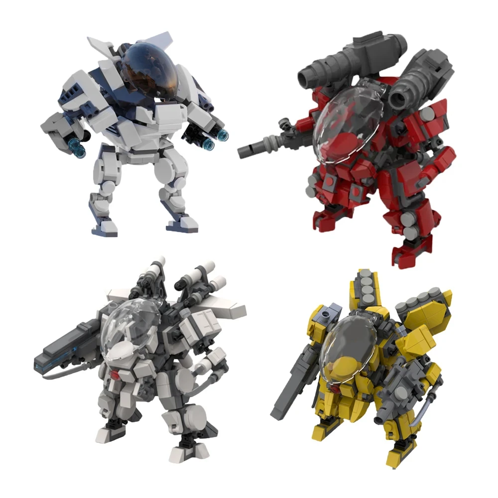 Mecha roboter moc af-03 af-05 kriegs maschinen bausteine kit tapir mining mk1 mk ii taktische kampf figur diy kinder puzzle spielzeug