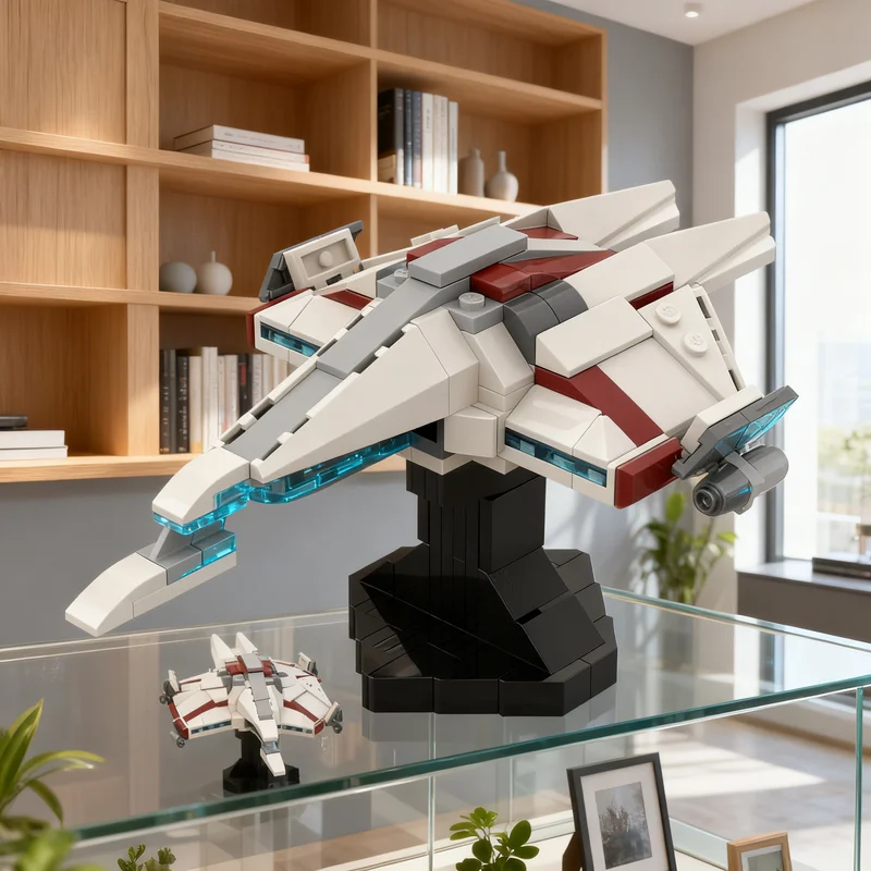 214pcs MOC Star Battle Defender-class Assault Carrier Model Building Blocks Christmas Gift Creative Assembly Collectible Living