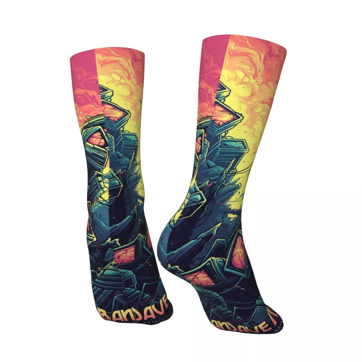 Funny Happy Men's compression Socks Standing Alone Vintage Harajuku D-Dave Matthews Cool Band Hip Hop Novelty Casual Crew