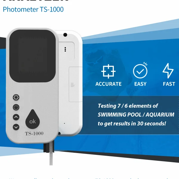 Water Analyzer 7-in-1 Multi-Parameter Water Meter Tester for swimming pool, hot tub spa,aquariums