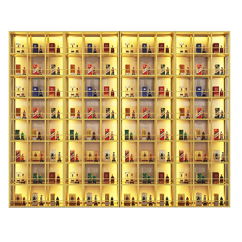 

Tempered glass display cabinet red rack, beer and foreign wine Moutai display cabinet