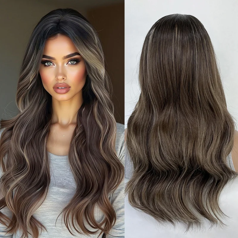 

Wholesale Wig Middle Part Curly Hair MorningwaveWomen's Synthetic Hair Wig