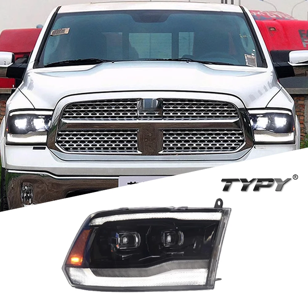 

TYPY Car Styling Head Lamp Assembly For Dodge RAM 1500 Headlights 2009-2018 Upgrade Modified to NEW Dodge Ram Dynamic Headlight