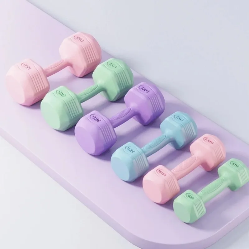 1/1.5/2kg 1 Pair Dumbbells Strength Muscle Training Boxing Fitness Yoga Dancing Dumbbell Portable Universal Sports Equipment
