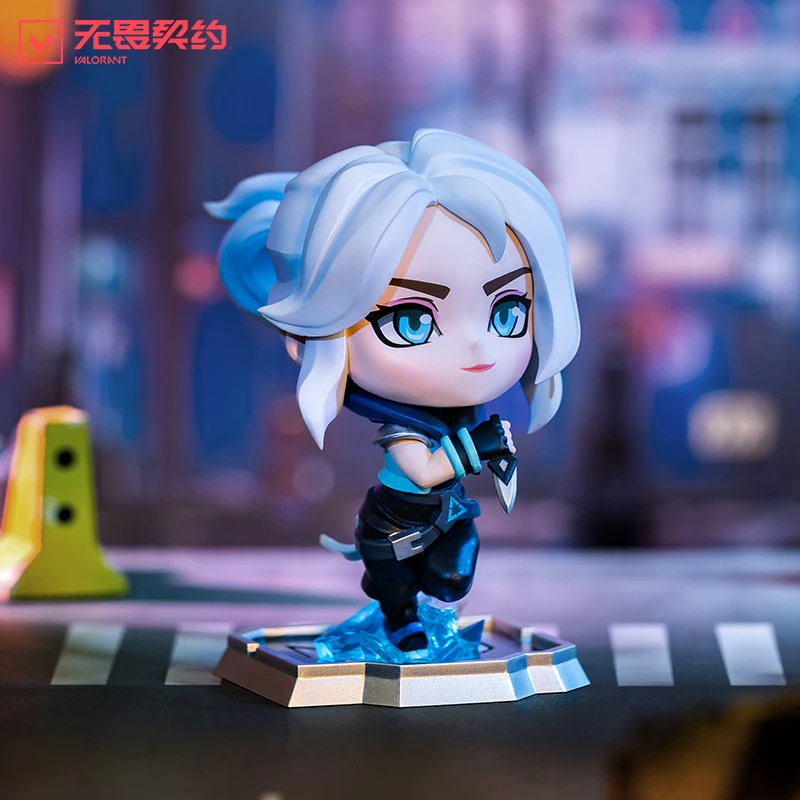 Jogo VALORANT Figura Killjoy Cypher Jett Sage Figuras de ação Q Versão Anime Figura Jogo Periferia Coletar Decoração Modelo Brinquedo Presente