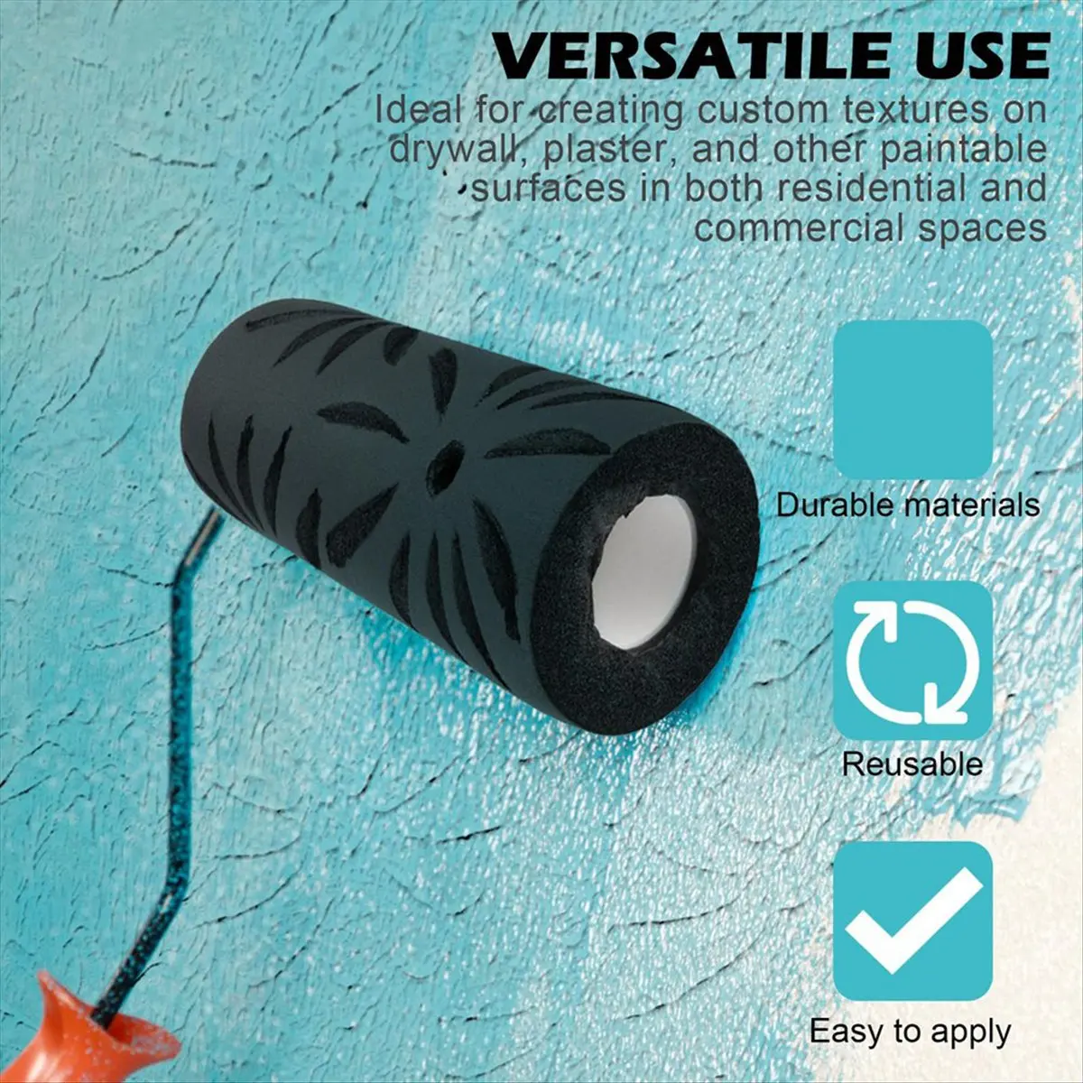 ~！【Best Seller】Pattern Drywall Texture Roller, 9-Inch, Paint Roller for Walls and Ceilings