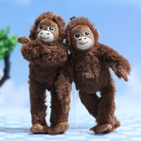 Cute Little Monkey Plush Toy Pendant Long Arm Gorilla Cloth Doll Single Shoulder Backpack Hanging Decoration, Keychain