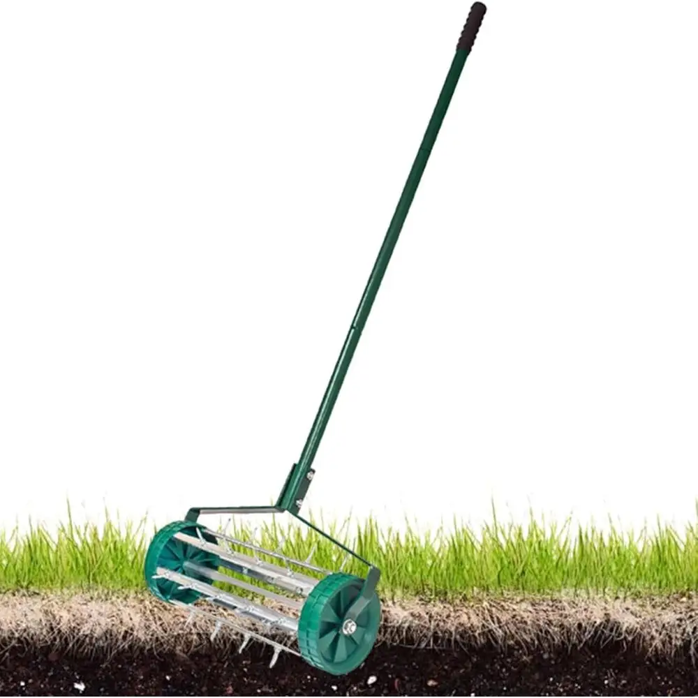 

Manual Lawn Aerator with Heavy-Duty Spikes for Small Yards, Patios, and Gardens | Efficient Grass Aeration Tool for Lawn Care