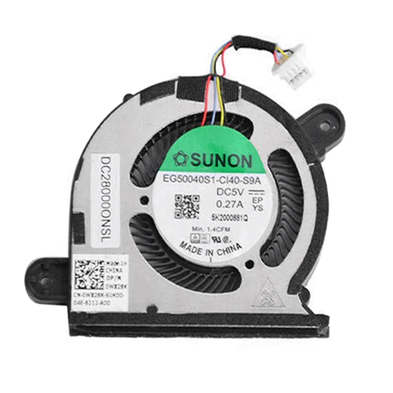 RISE-2PCS CPU GPU Cooling Fan For Dell Xps 2020 13 9300 Cpu Cooling Fan 0FRK0V 0WX28K EG50040S1-CI30-S9A Radiator Fans