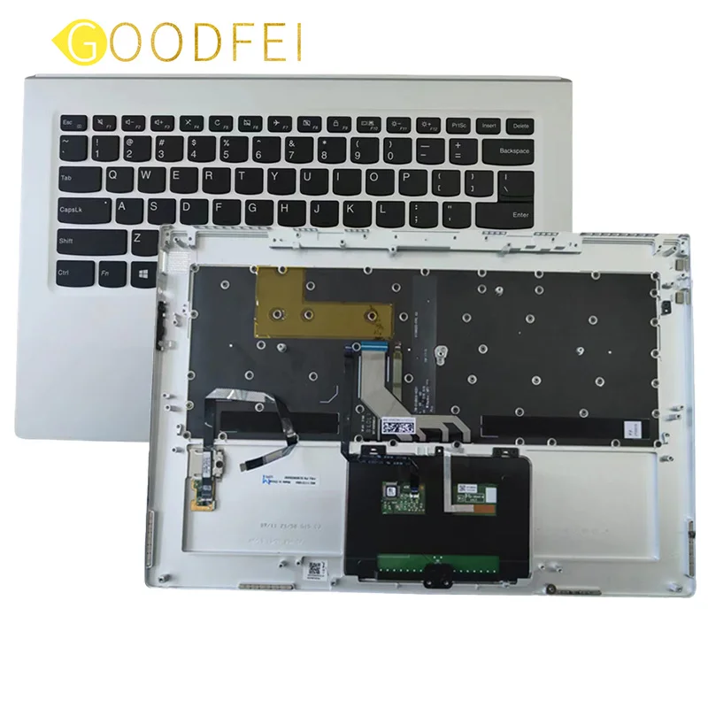 

5CB0M35092 New Original For Lenovo Ideapad YOGA 910-13 910-13IKB Silver Notebook Keyboard Bezel Top Case Palmrest With Touchpad