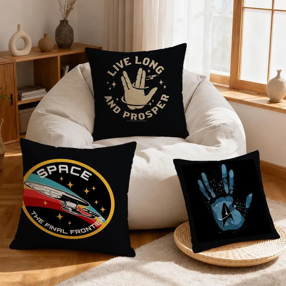 Franchise Star Trek Cushion Cover Linen Anti-Mite Antibacterial Cushion Cover Invisible Zipper Sofa Decor